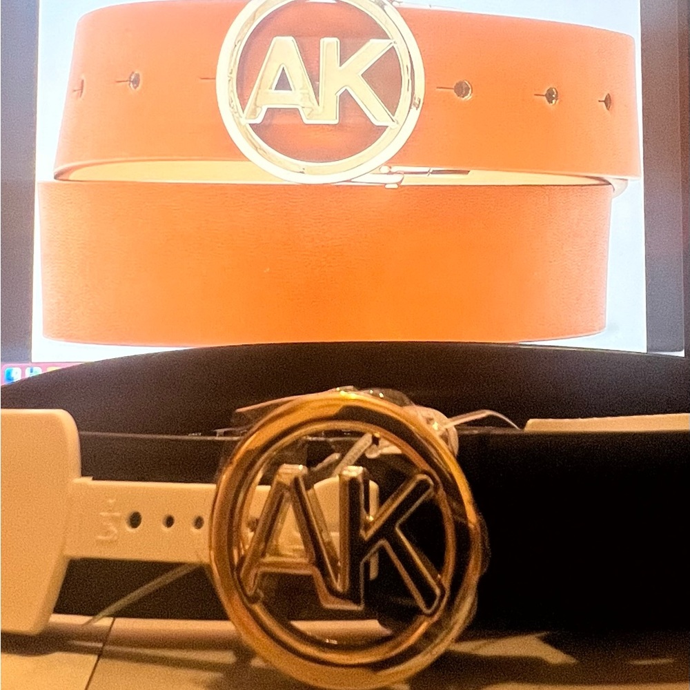 Anne Klein Black Belt with Gold and Silver Accents